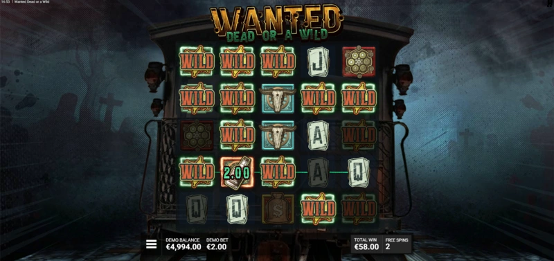 Wanted Dead or a Wild slot